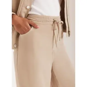 Mint Velvet Neutral Stone Washed Wide Leg Trousers